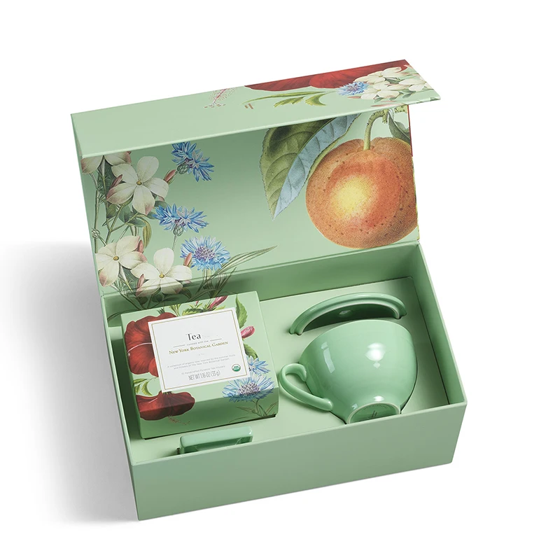 
Custom Luxury Paper Teacup Cardboard Packaging Gift Tea Box 