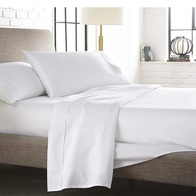 china satin white bed sheets luxury branded hotels cotton bed sheet king size 60s 300 thread count white bed sheets wholesale