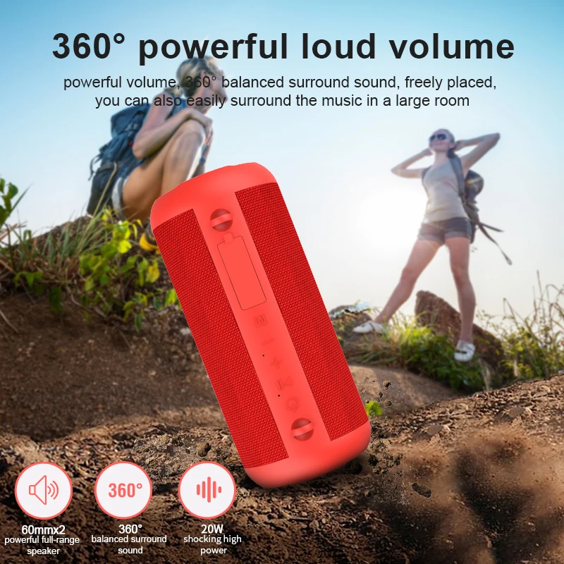 AIWO Portable Outdoor Mini Subwoofer Speaker Wireless Karaoke Player BT Speaker Long Battery Wifi Support