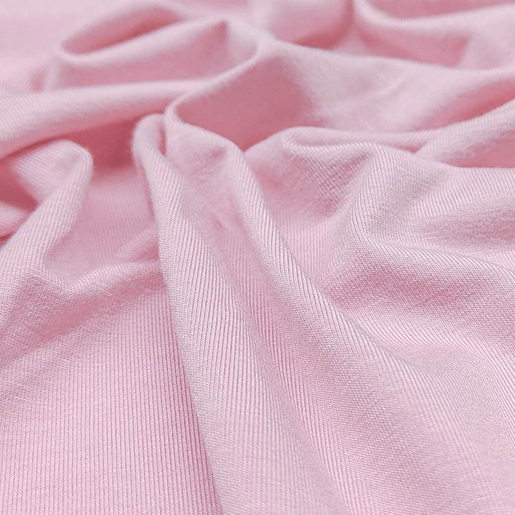 China Wholesale Cheap Viscose Fabric Jersey Material, Solid 92 Ecovero Viscose 8 Spandex Jersey Fabric for Sale/
