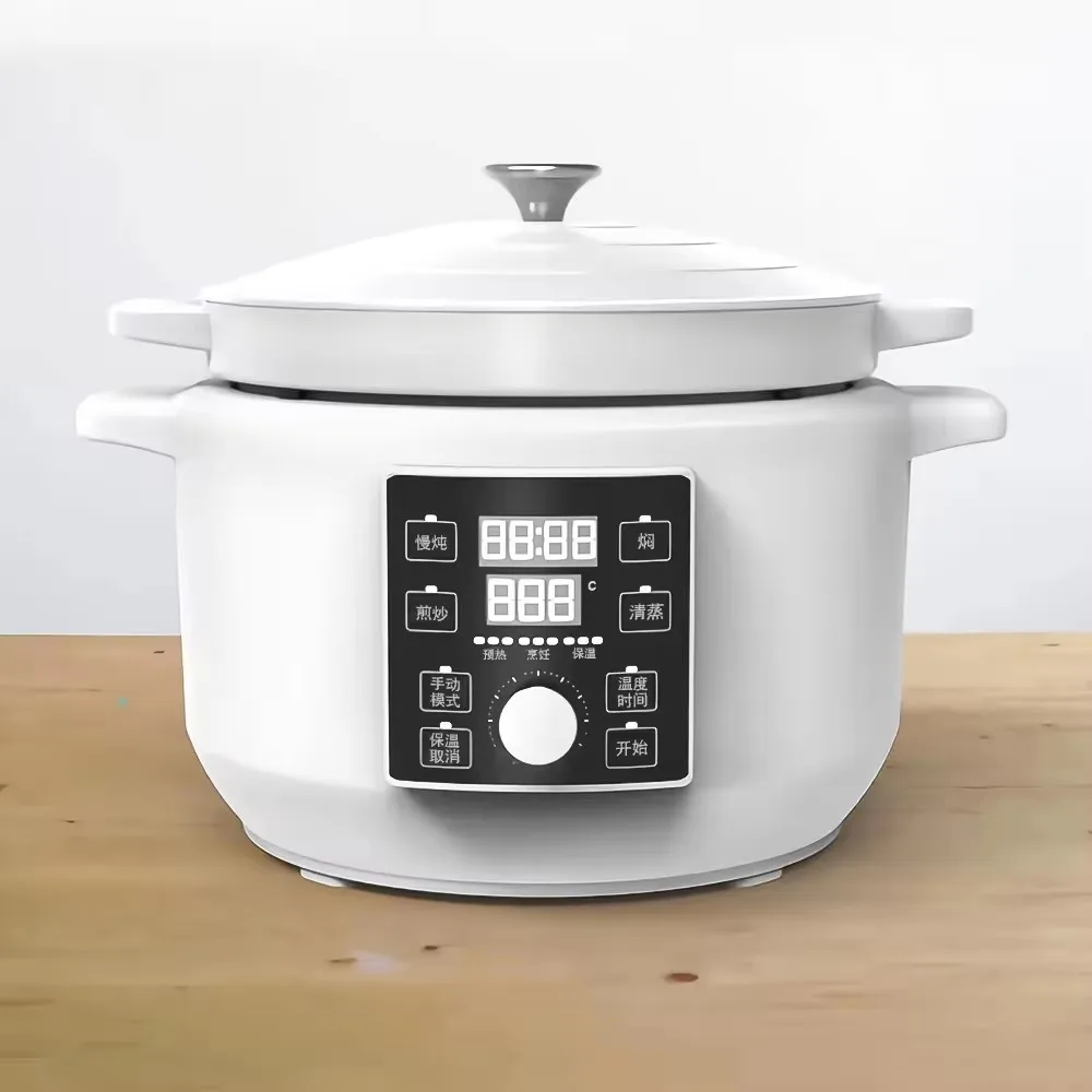 Multi-functional Slow Cooker For household with LCD Display and Knob Control and easy to clean