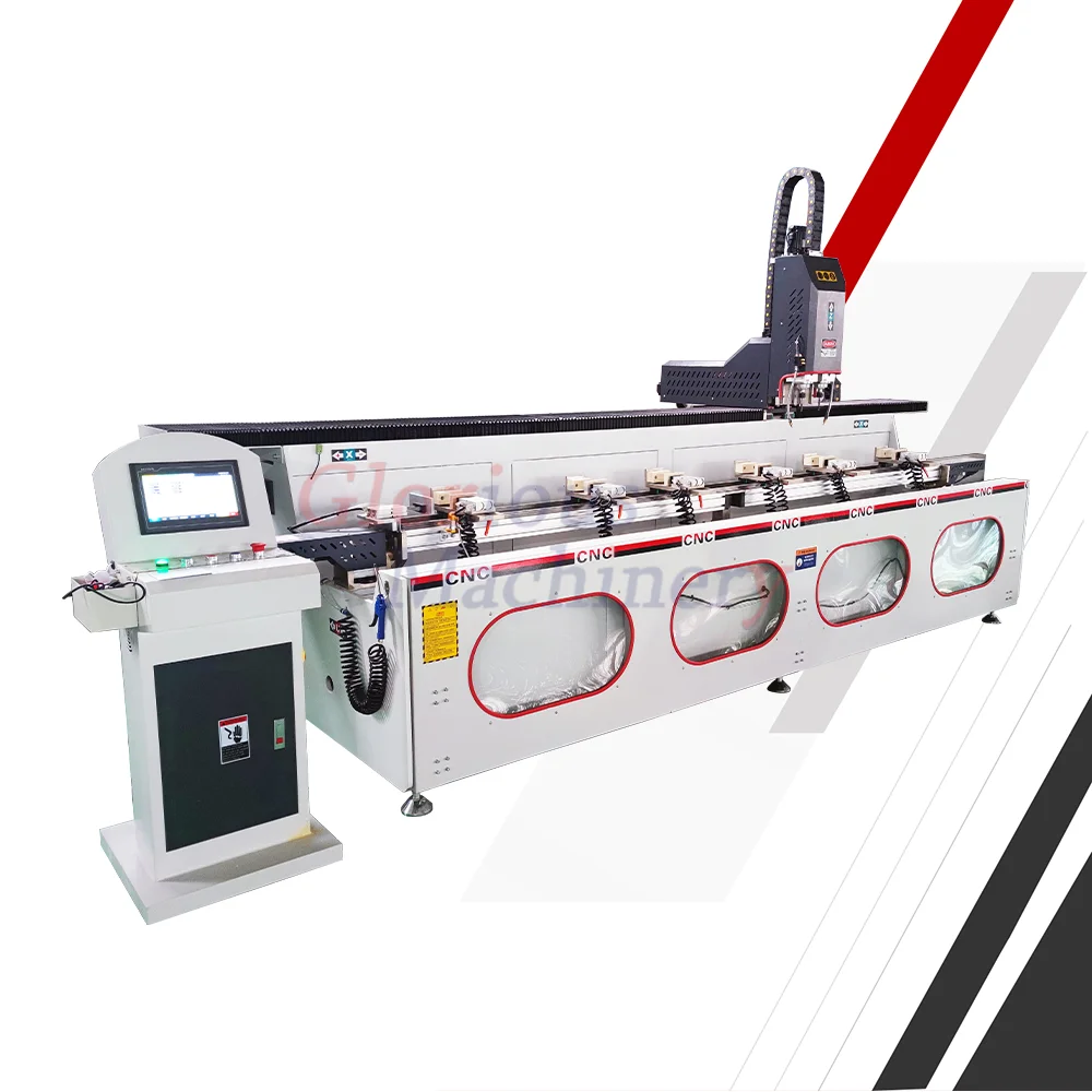 Window Door Copy Routing Machine Cooled Cnc Spindle Motor Aluminium Hinge Hole Drilling Pvc Water Slot Router