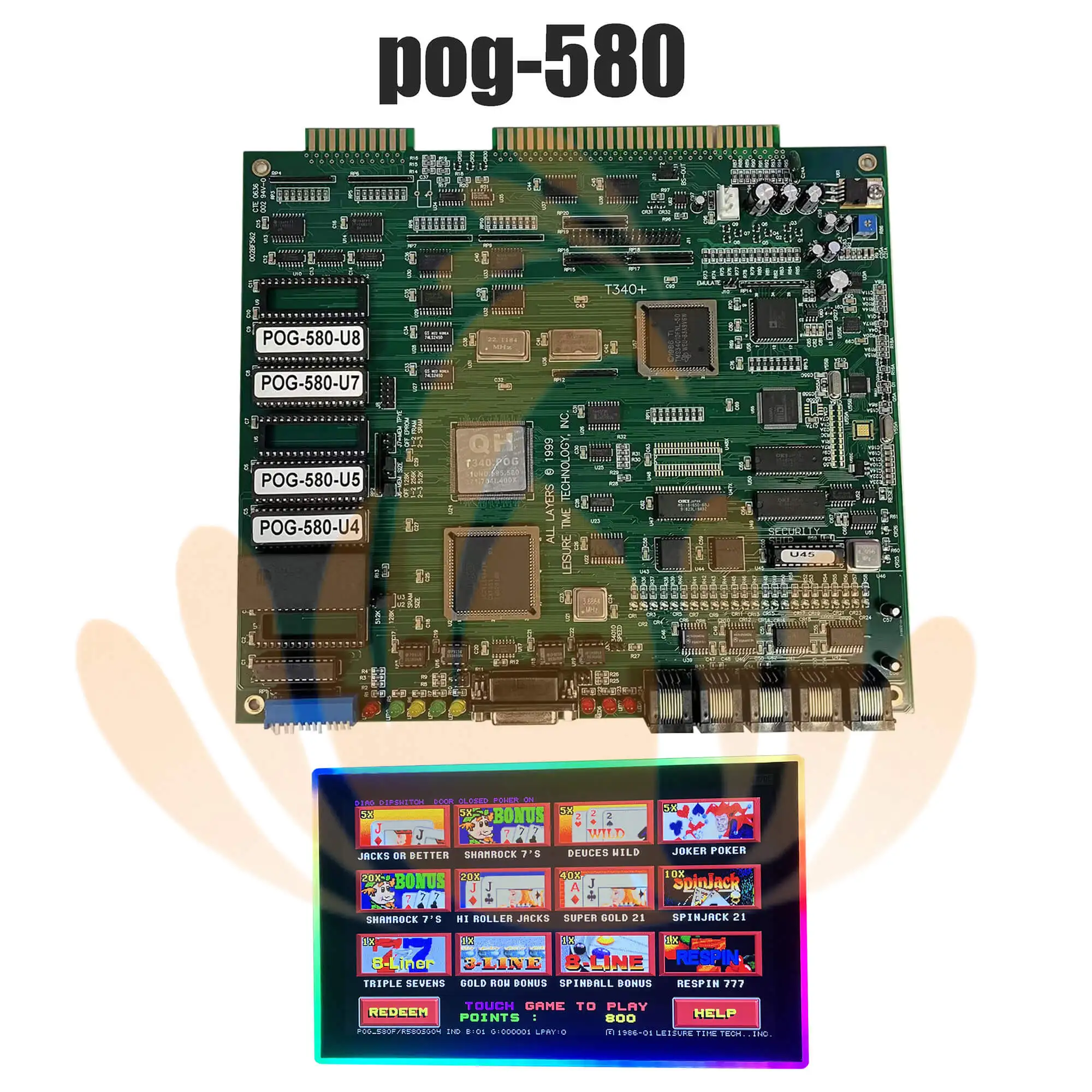 MS Бесплатная доставка fox340/wms 550/T340 горшок золота pog 595 510 580 игровая доска сенсорный экран монитора