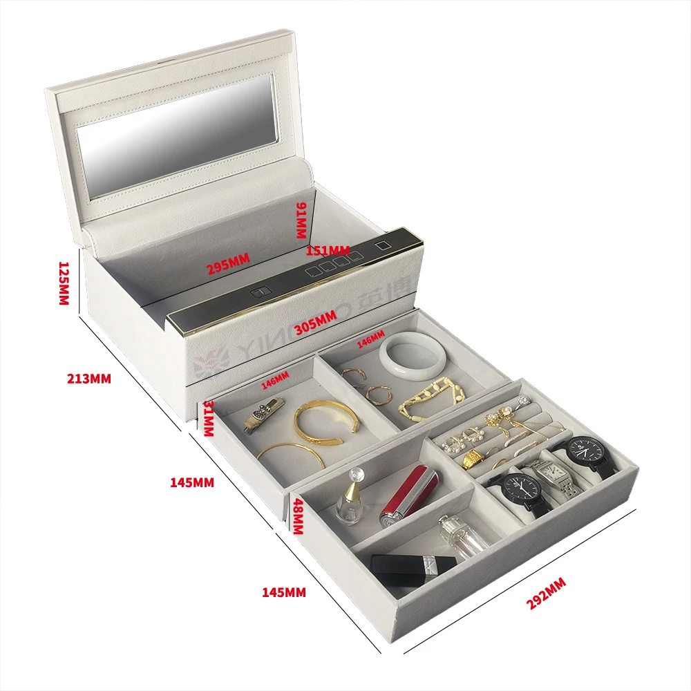 Custom jewelry safe box White smart safes for money