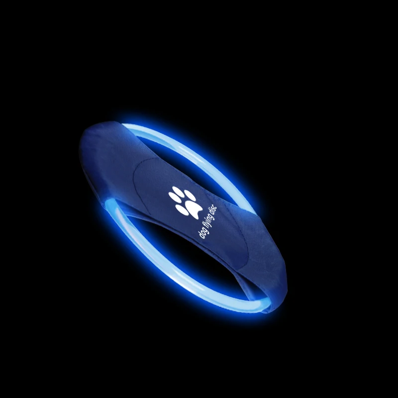 USB rechargeable OEM Plastic LED Flashing Flying Saucer flying disc with light