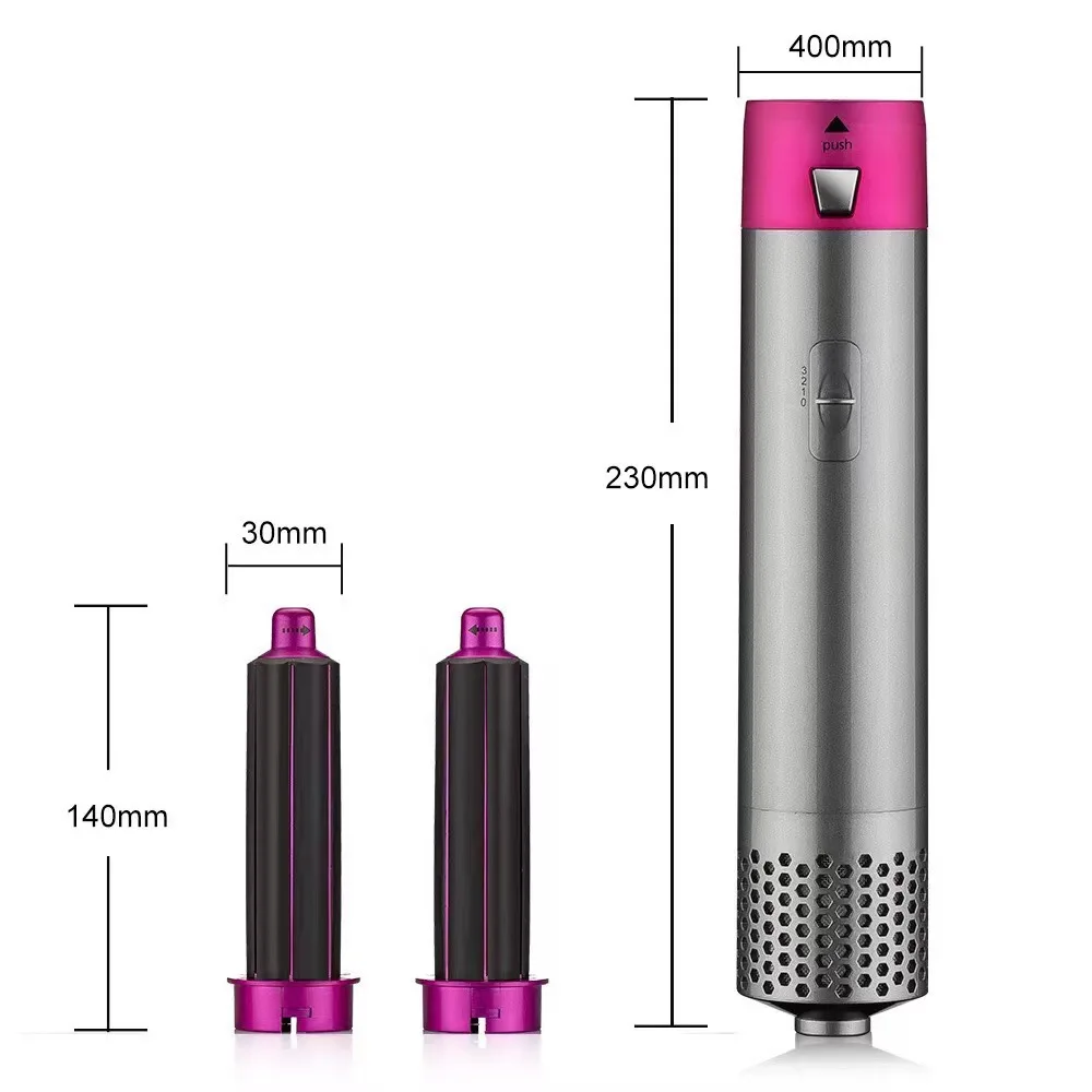 Cross-border new 5-in-1 hot air comb automatic curling iron straightening hair styling comb hair dryer