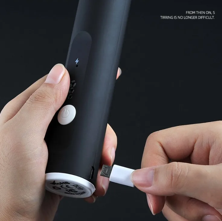 USB rechargeable Eggbeaters handheld electric milk frother coffee blender