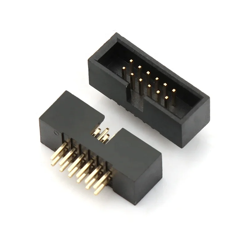 male female shrouded 1.27mm pitch 2x6 pins 12pins dc3 box pin header 1.27 pin header