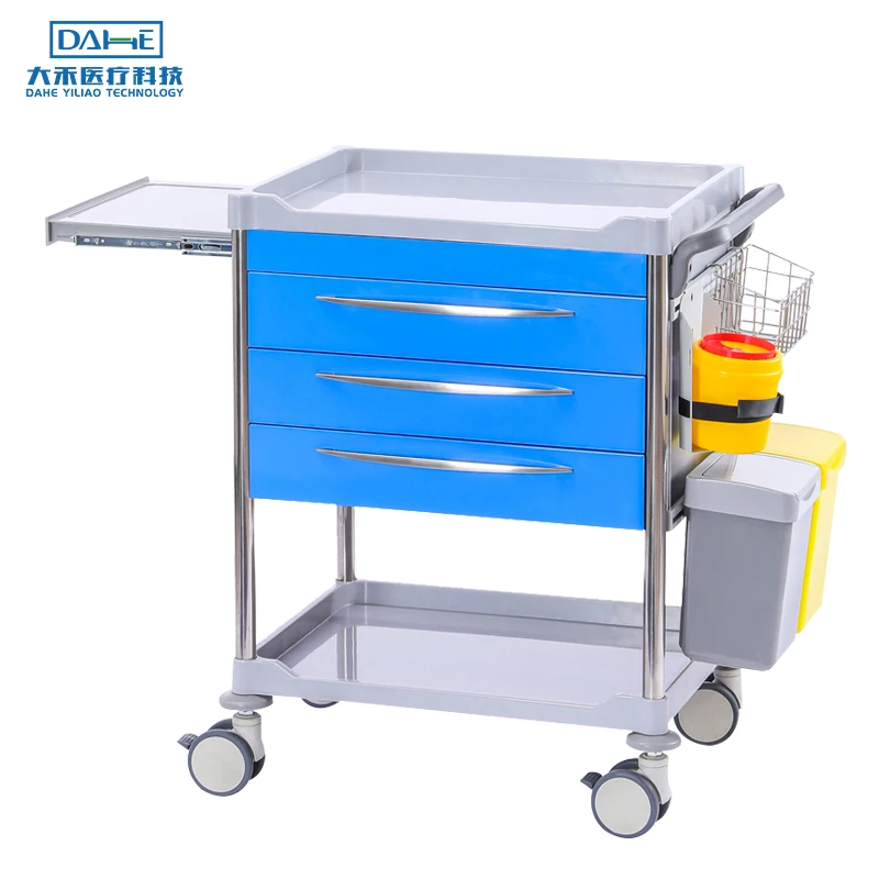 
ZLC06F Aluminum hospital trolley,Medical ABS treatment trolley 