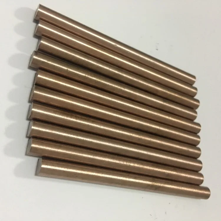 W70Cu30 Welding Tungsten Copper Rod/Bar Solid Metal Round Bar 1mm~10mm Diameter