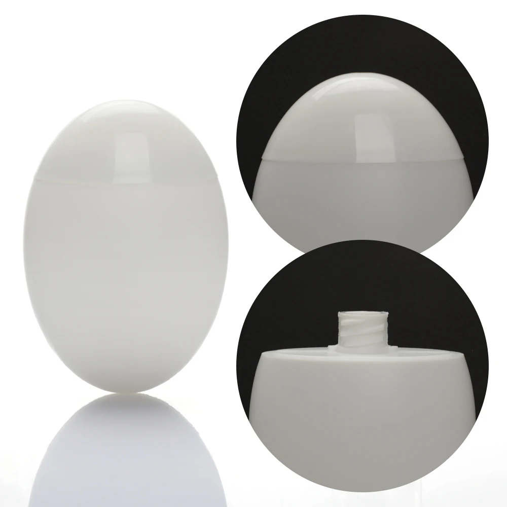 Wholesale Custom 50 Ml Empty Flat Oval Unique Bottles Plastic Skin Care Squeeze Cosmetic Packaging Face Lotion Sunscreen Bottle