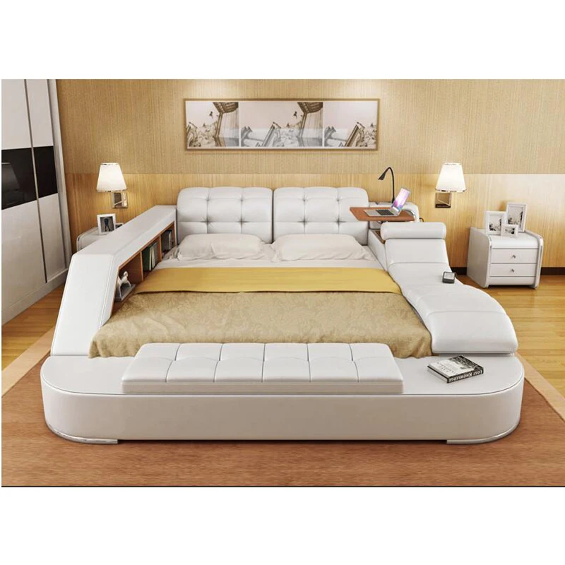 
electric massage leather bed king size wedding bed bedroom sets 