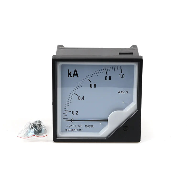 42L6 series voltmeter ammeter 110*110mm square amp meter AC DC 0-1kA ammeter