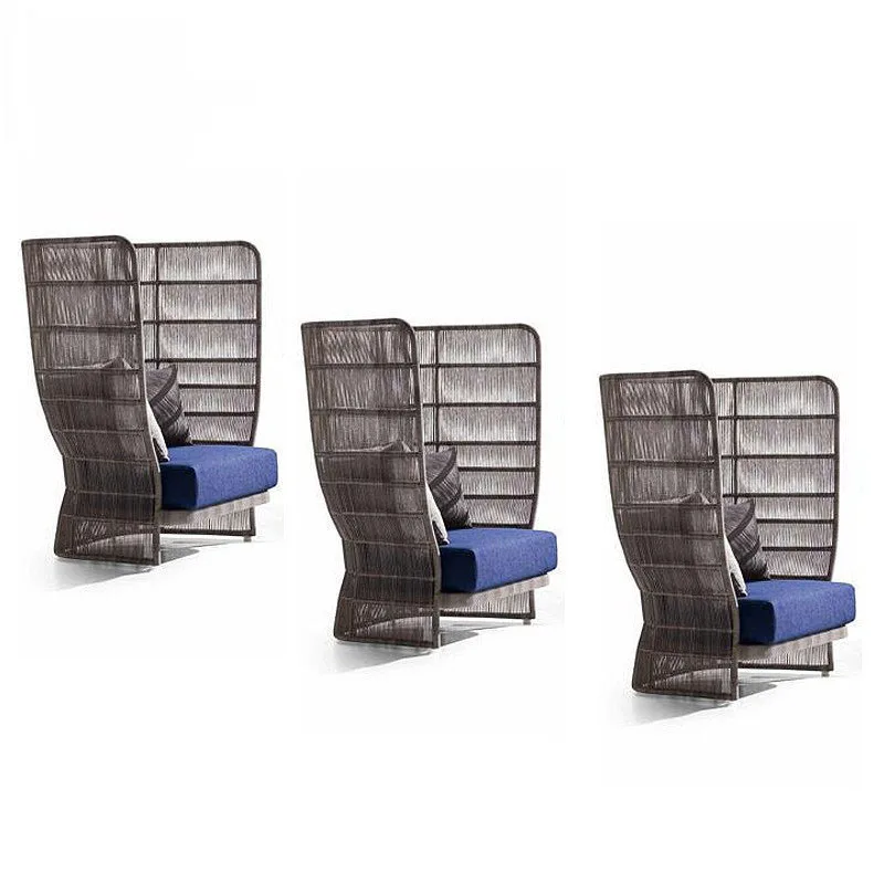 New product outdoor furniture double three person rattan weaves sofa rattan sofa tea tale combination