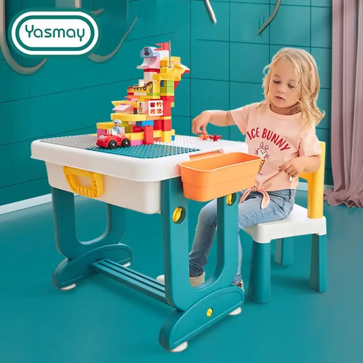Desktop Can Be Flipped Baby Table Set Toy Kids Study Desktable Children Plastic Kids Study Table