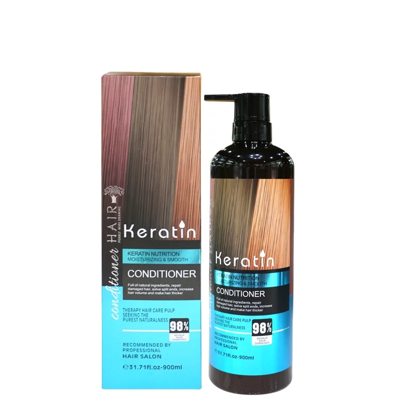 Keratin Hair Products OEM/ODM  Brands Keratin Nutrition Moisturizing Smoothing Shampoo and Hair Conditioner Set For Damage Hair