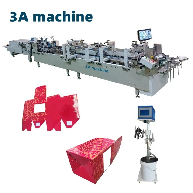 CQT-1100 Enhanced type  automatic bottom lock  folder gluer automatic cardboard folding boxes machine machine for make boxes