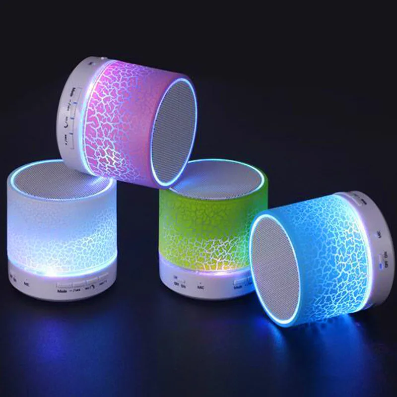 Best Selling Mini Crack Speaker Colorful Led Wireless Portable Speaker A9 For All Mobile Phones