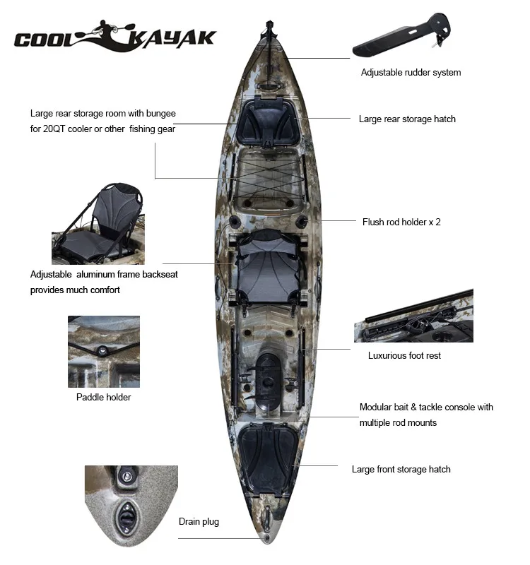 high quality square kayak deck cover plate hatch with waterproof dry bag for fishing kayak