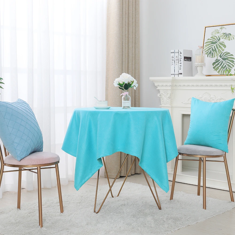 High quality 100% polyester table cloth dyed 120 square round woven tablecloth for home,restaurant