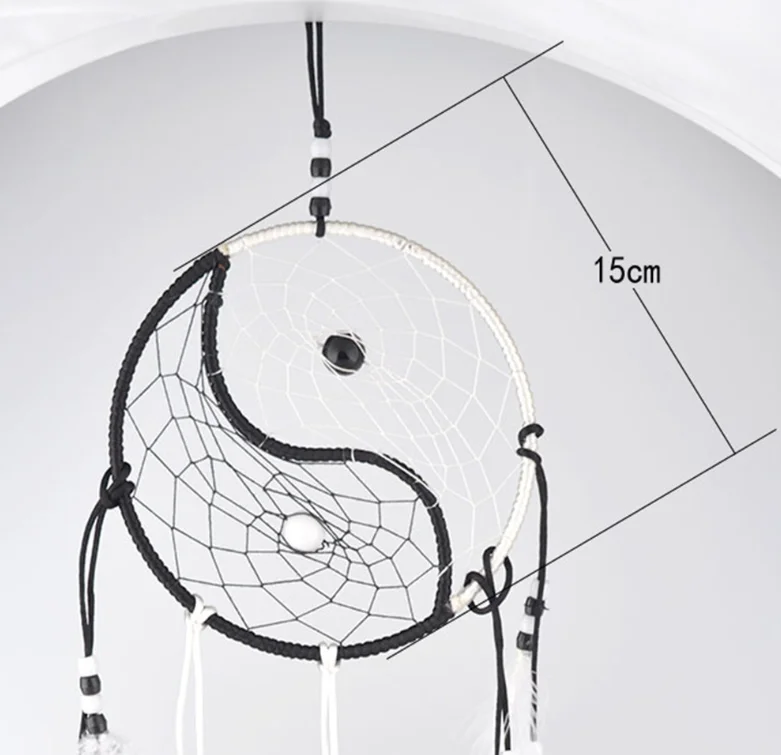 Wholesale Handmade Boho Hanging Feather Dream Catcher for Car Home Room Door Wall Art Party Decor Ornament Gift Craft DIY Kit