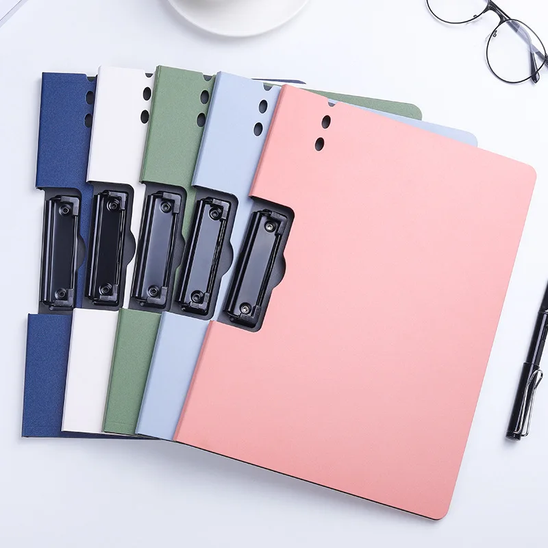 Wholesale A4 Foldable Clip Board PP Double Sided Nursing Clipboard With Pocket Board Clip For School Hospital Office Supplies