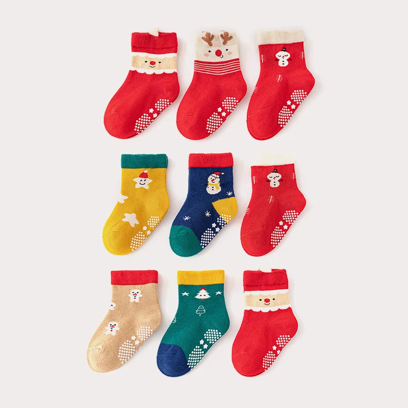 Высококачественные зимние теплые 3D-носки для новорожденных лучший подарок бесшовные хлопковые рождественские носки