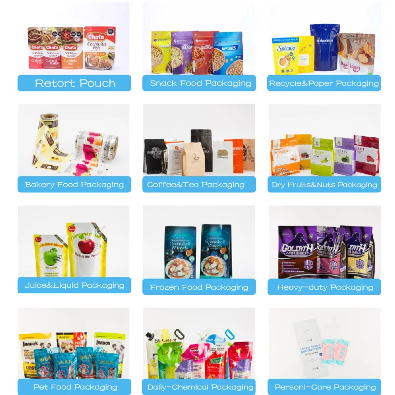 Food Grade Dried Fruit Package Dry Food Pouch Packing Packaging Snack Nuts Chestnut  Packaging Bags With Zipper