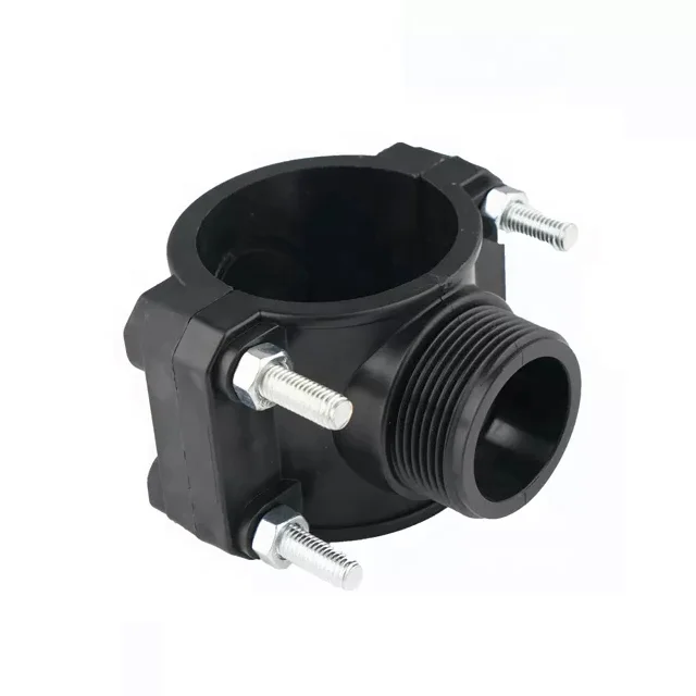 Drip Irrigation Fitting PE Pipe PP Clamp Compression Fittings Male Clamp Saddle