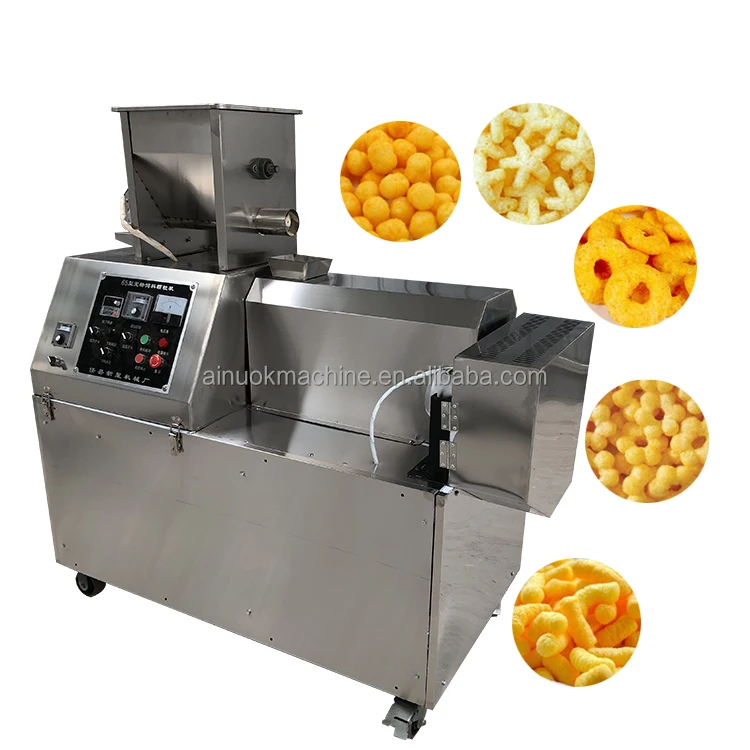 Puffing corn puffed snacks making machine wholesale extrusion puffed snack machine food machinery