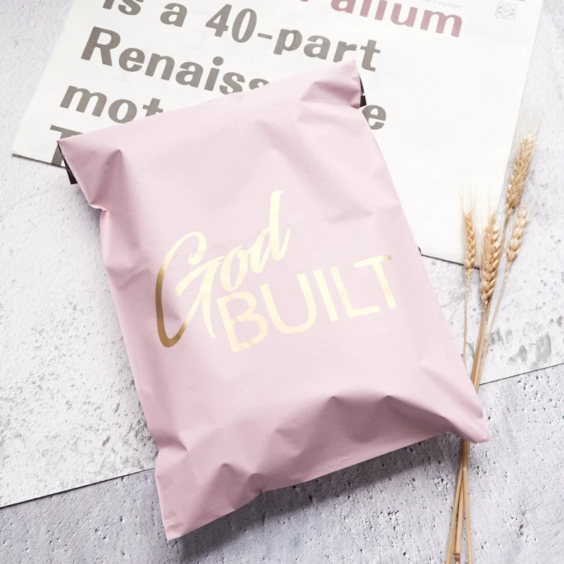 customized eco friendly matt black poly mailer plastic mail courier shipping packaging postage bag for garment