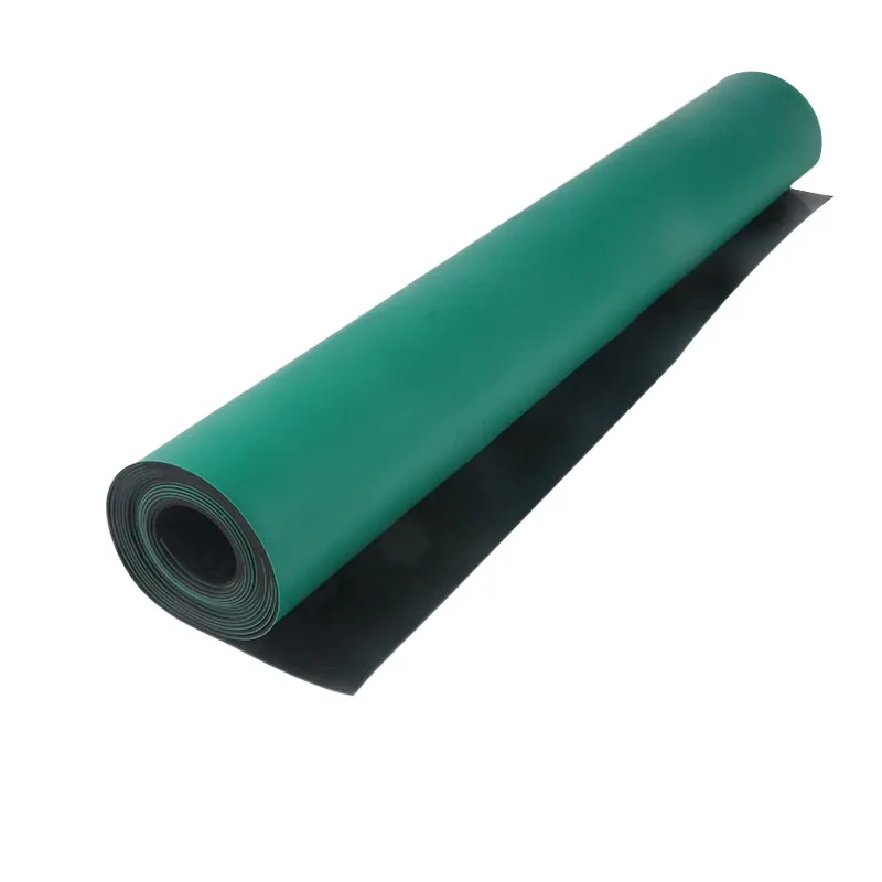 Matte Green color 2mm type Rubber material ESD Table mat Antistatic Table mat