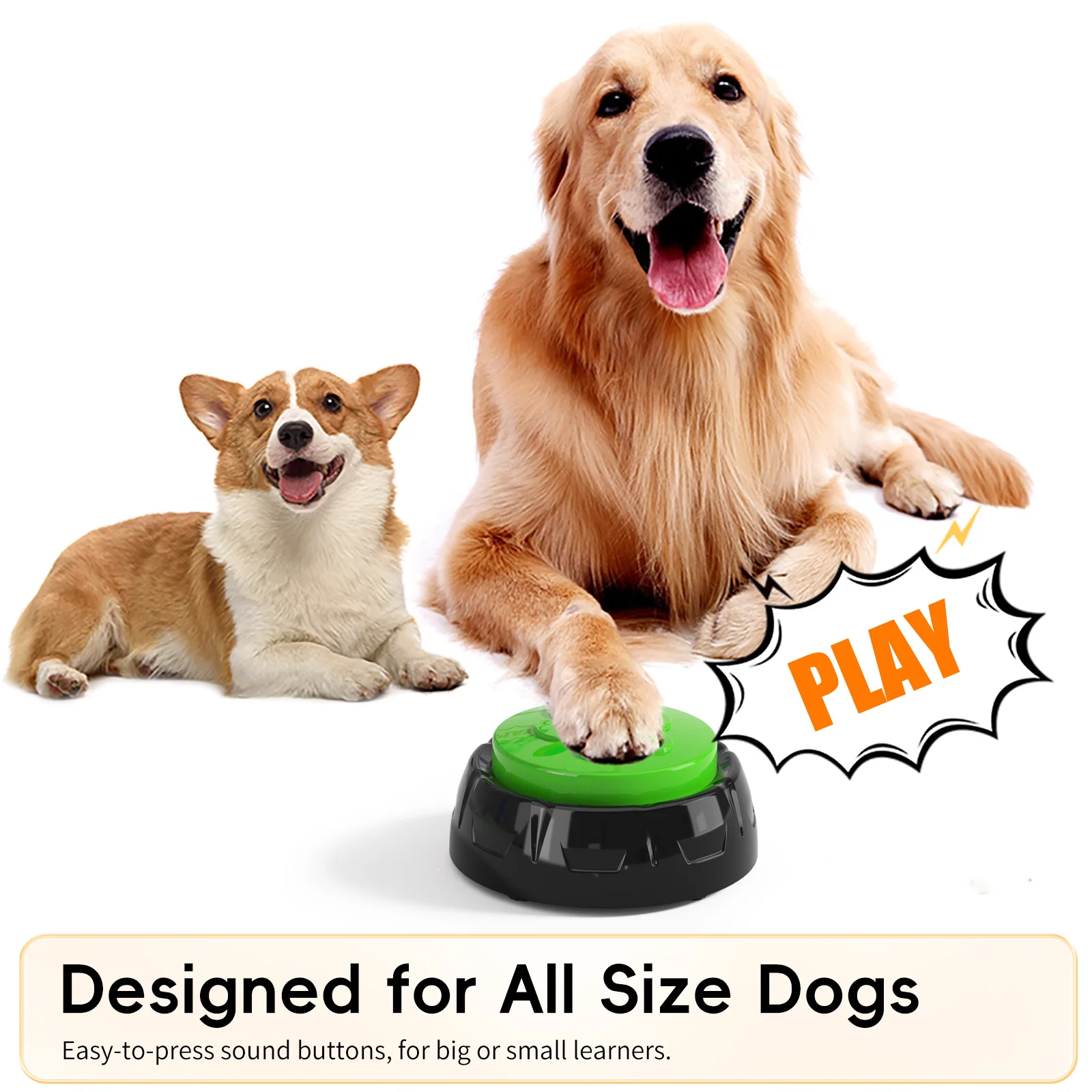 Customized Private Label Recordable 30s Communicate Talking Button Set High Quality ABS Buzzers for Training Pet Dog