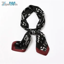 Zipeiwin 70x70 см женский шейный шарф декоративный шейный платок для музыкальных нот