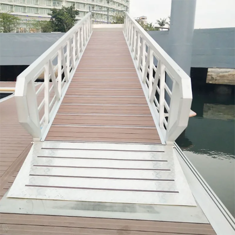Aluminum Walkway with Handrail Bridge Floating Dock Gangway Factory Prices
