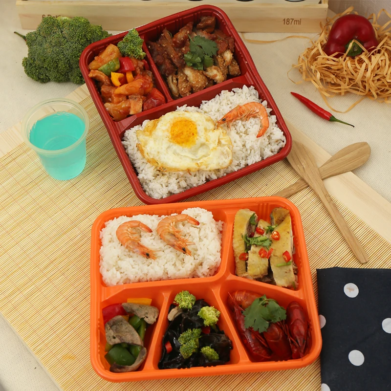 Food grade disposable plastic lunch box tiffin carrier