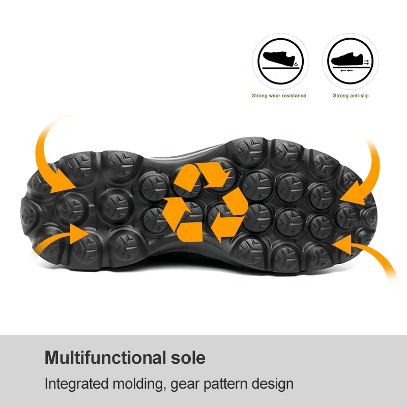 Hot Sale Popular Sport Fashion Style Steel Toe and Steel Midsole Anti Piercing Anti Smashing Men Safety Shoes