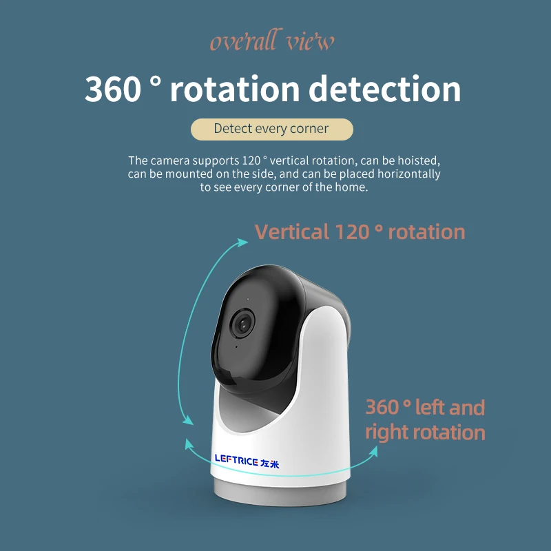 Tuya Smart Mini PTZ WiFi IP Camera Wireless Surveillance Auto Tracking  Home Security CCTV Baby Pet Monitor