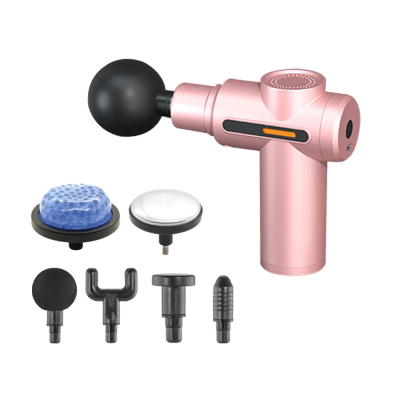 New Design 3D 12 Speed Mini Size Hot Cold Hand Wireless Deep Tissue Muscle Body Percussion Booster Heat Warm Fascia Massage Gun