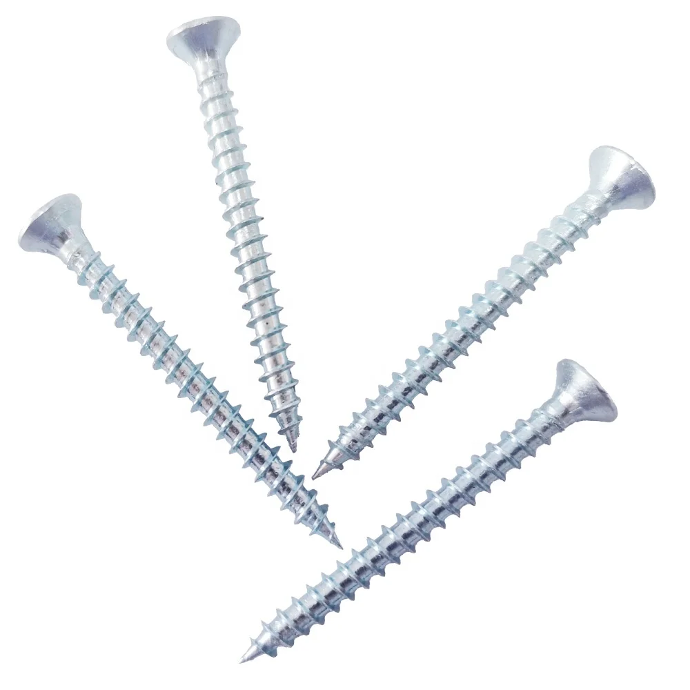 Plated Chipboard Screw Carbon Steel White Zinc Wood Best Quality Self Tapping Chipboard Screw