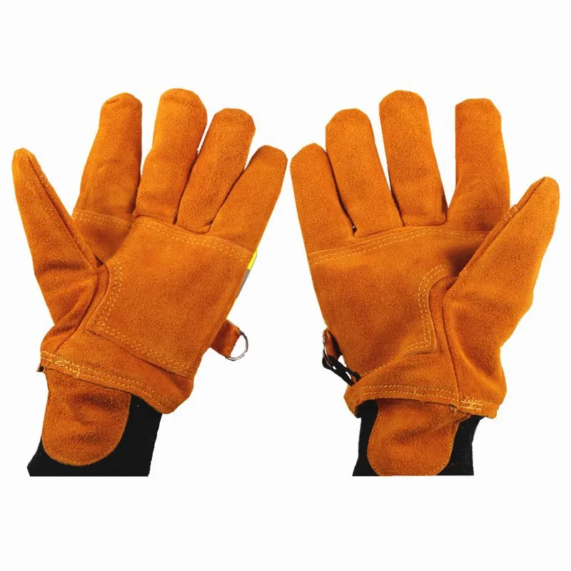 Fire Fighting and Rescue Gloves With Reflective Stripe Insulation Wear Resistant Durable Labor Protection Firefighter Gloves