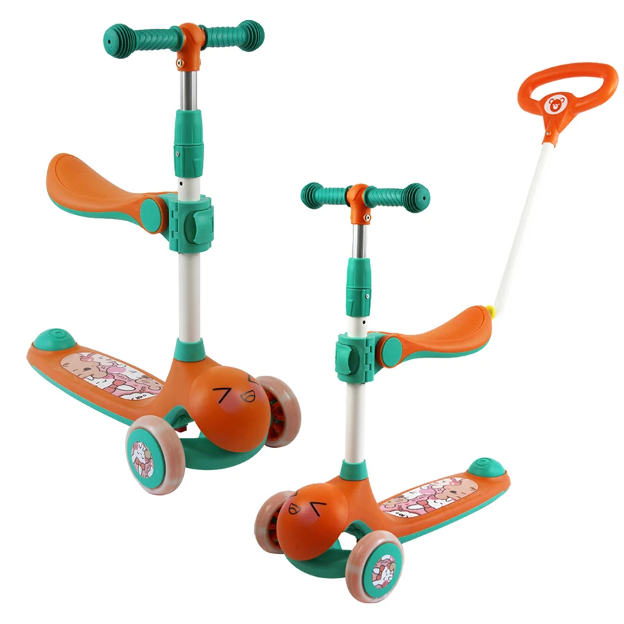 Hot sale Music Light 3 in 1 scooter for kids kick high quality baby 5 in 1 scooter with seat toy boy girl