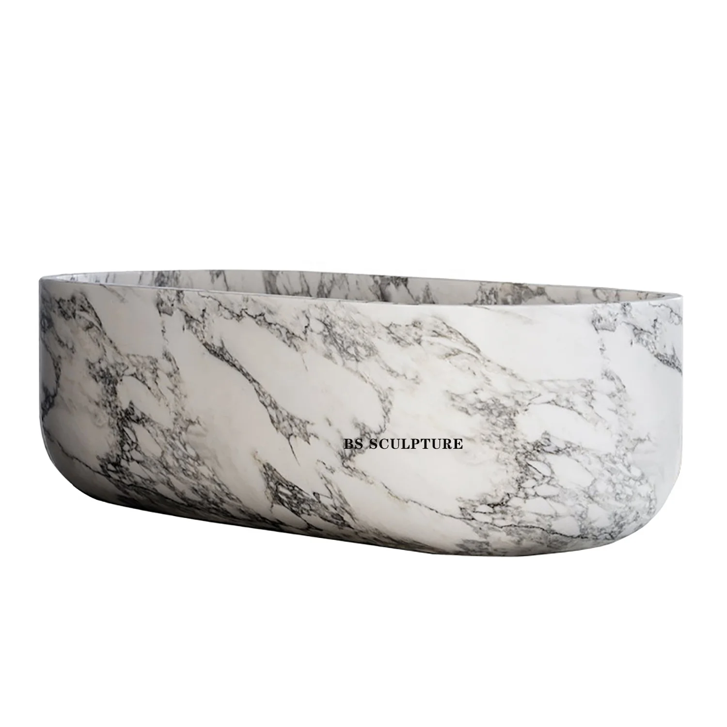 Luxury hotel Arabescato Marble Bathtub Natural Marble Freestanding Soaking Bath tub
