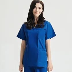Color matching Dental clinic working suit Unisex medical Scrubs Tops+pants pet grooming nursing Uniforms pharmacist work clothes
