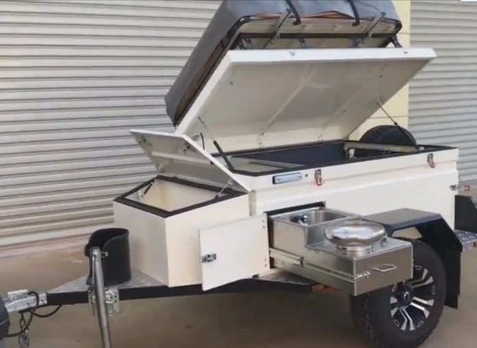Small camper trailer tool box trailer cage trailer for car