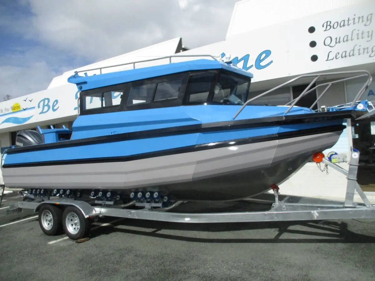 Gospel boat 25ft 7.5m larger cabin welded speed aluminum fishing power boat cruiser with trailer for Canada America