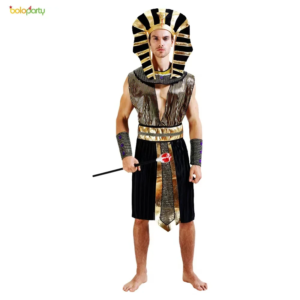 Men Sleeveless Retro Egypt Costumes Halloween Costumes For Adult Carnival Party Dress