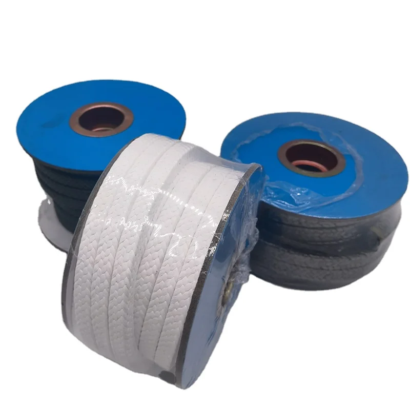 Pure PTFE Braided Gland Packing Square 3mm 3.2mm 4.8mm 5.5mm 6.4mm 8mm