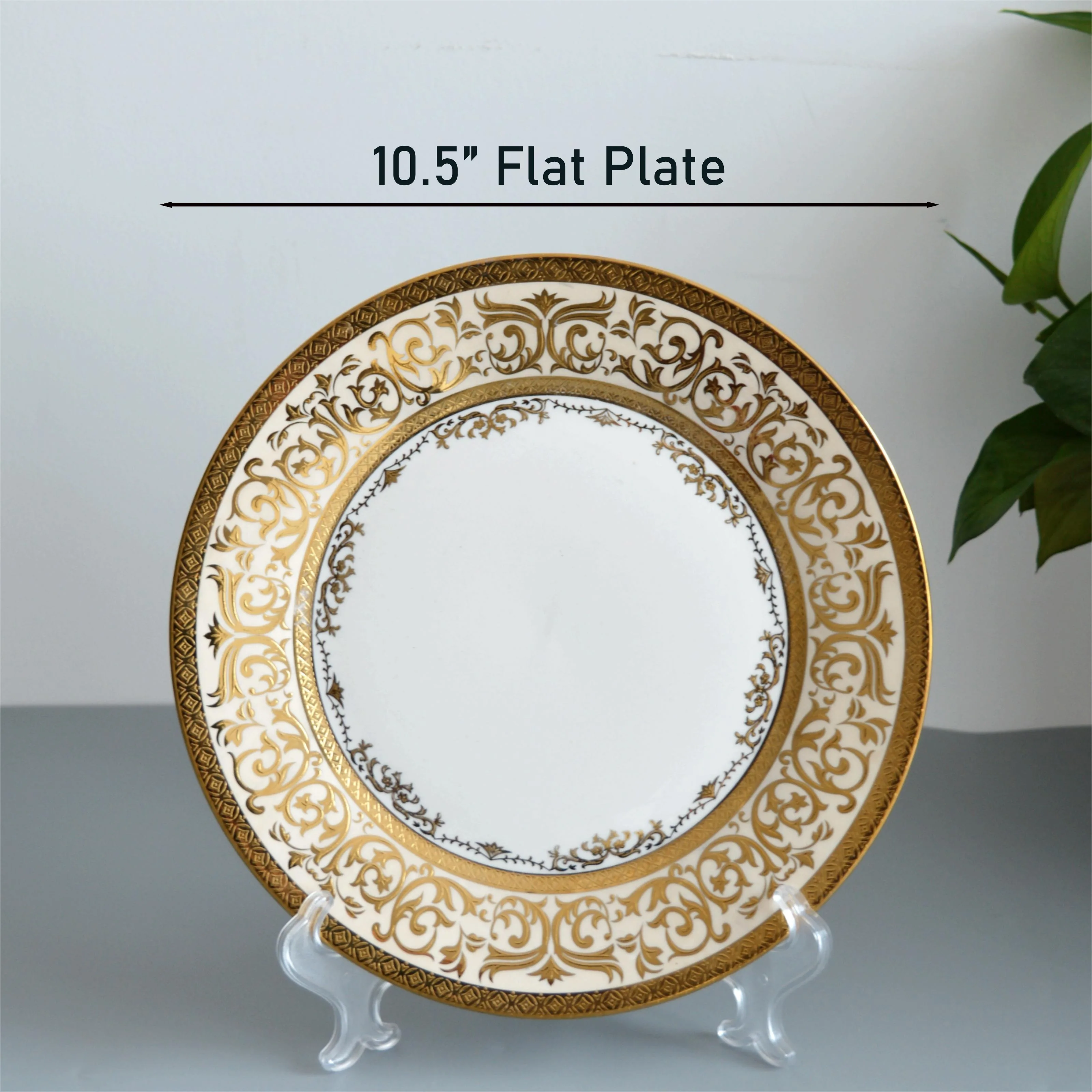 New luxury European, American, Italian, Russian and Arabic style bone china dinner plate