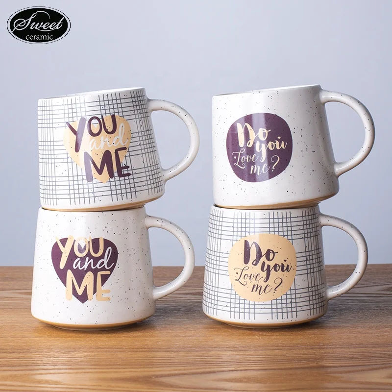350ml Creative Custom Hand Painted Ceramic Mug Korean Style Nordic Design for Business Gifts